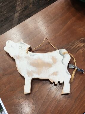 Handpainted Cow Decor